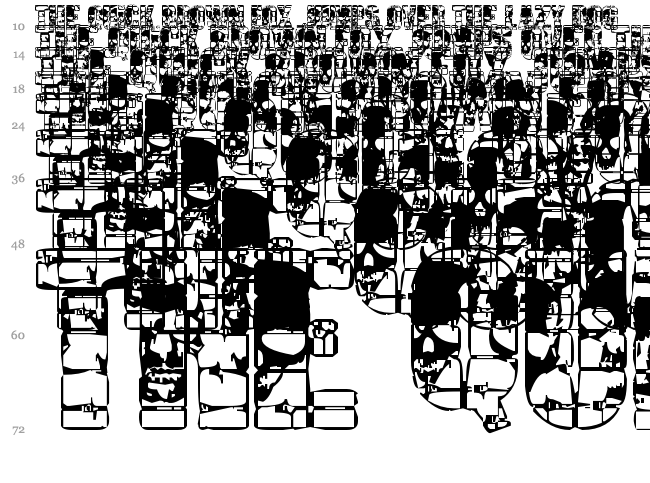 Cerca Of Skulls font waterfall